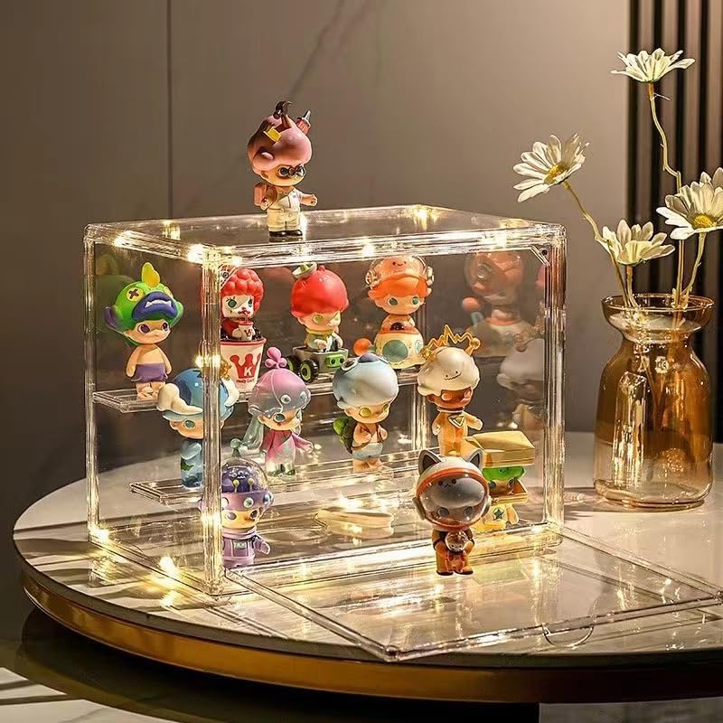 Amazon.com: BOHOIDEE 3 Tiers Clear Display Case with Lights
